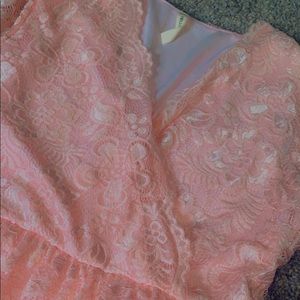Pink lace dress
